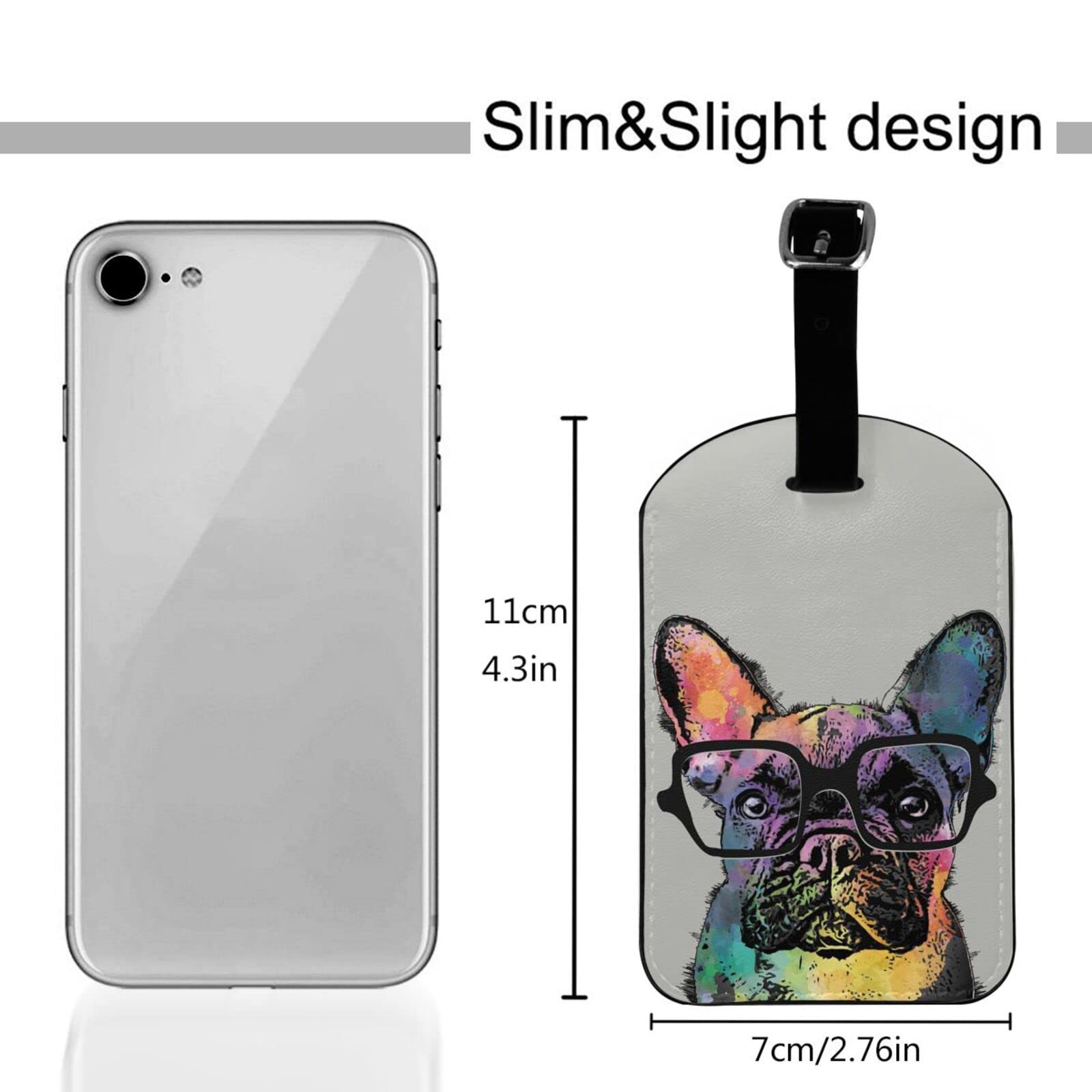 Amazon.co.jp: ネームタグ 荷物タグ 油彩 油絵 パグ フレンチ